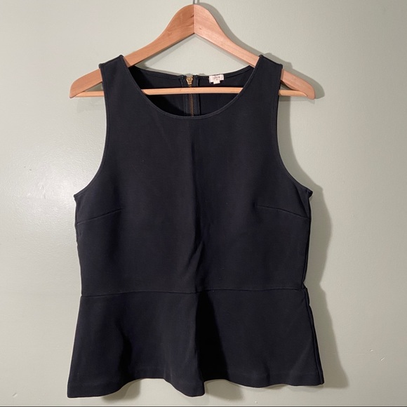 J. Crew Factory Tops - 🔥J CREW factory black knit peplum tank